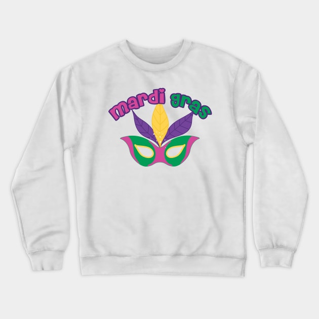 Cute Mardi Gras Parade Mask Crewneck Sweatshirt by epiclovedesigns